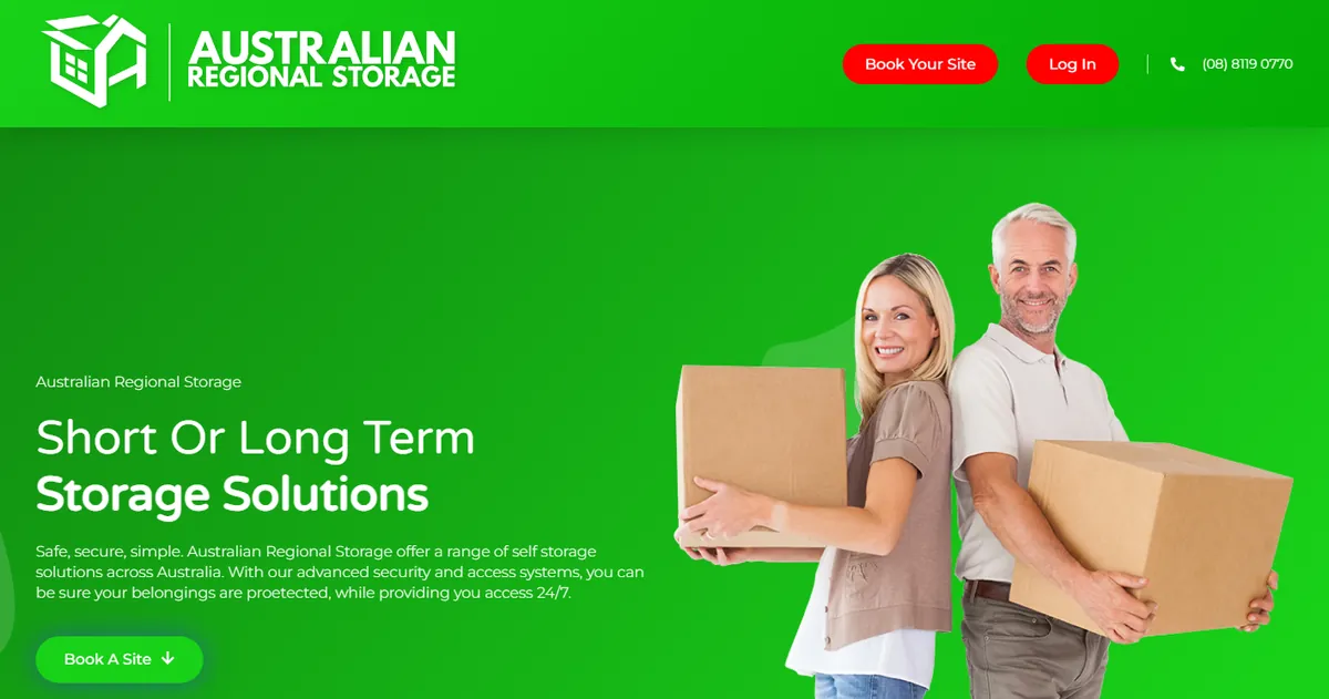 Australian Regional Storage website