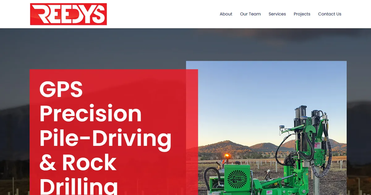 Reedys Contracting website
